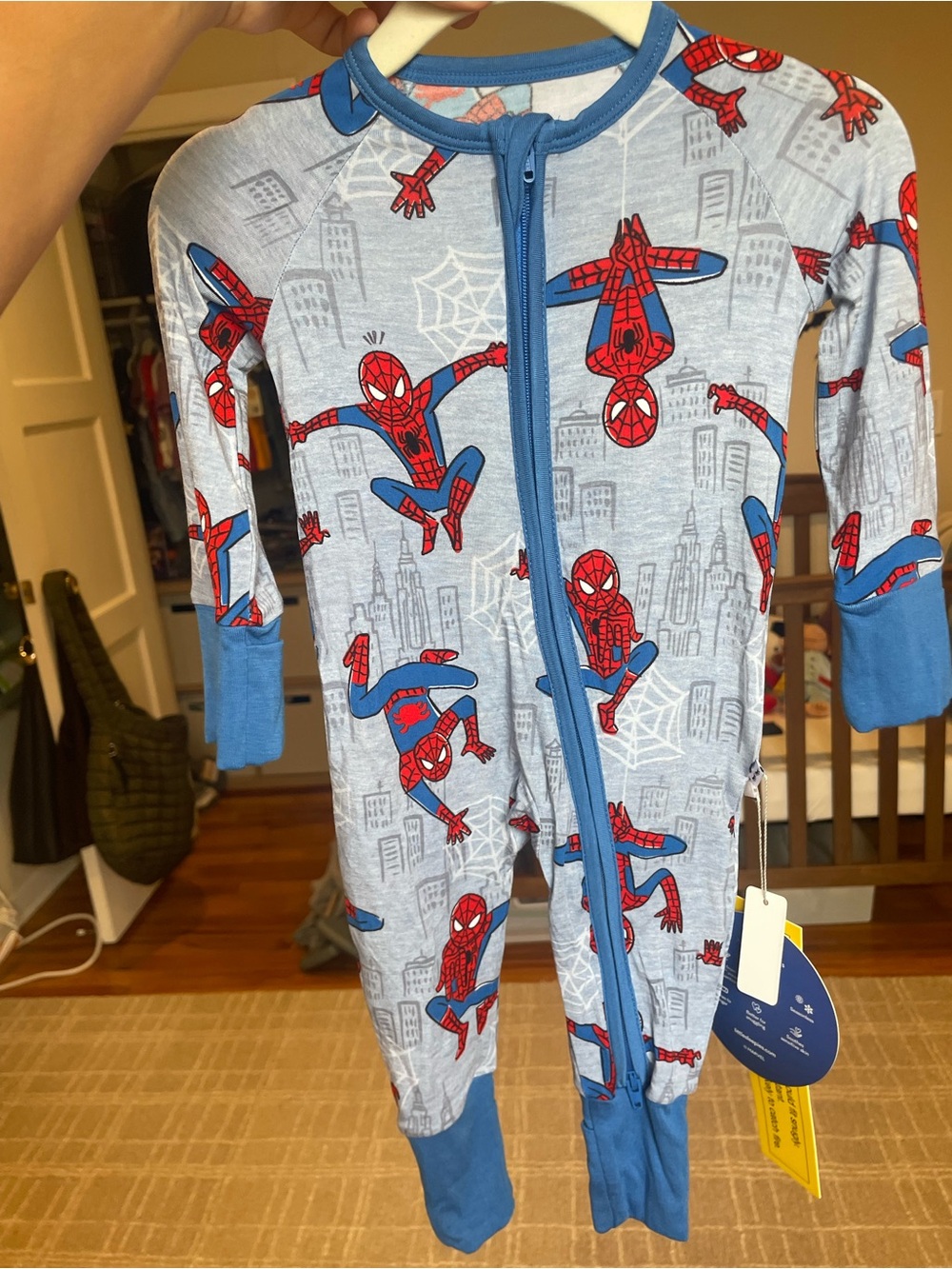 New with tags Little Sleepies Spidey Sense Zippy